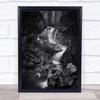 Waiting Forever Waterfall Forest Trees Rocks Stone Cliffs Art Print
