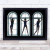 Alessia Girl Model Woman Triptych Window Windows Pose Backlight Wall Art Print