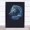 Drowning Silk Fabric Cloth Scarf Face Glance Woman Person Wall Art Print