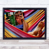 In Book Reading Hammock Rainbow Feet Holiday Colours Wall Art Print In Book Reading Hammock Rainbow Feet Holiday Colours Wall Art Print