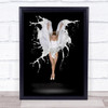 Liquidize Wings Paint Angel Dress Fashion Splash Splatter Wall Art Print