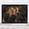 Long Love Old Age Couple Wrinkled Smile Joy Happy Wall Art Print