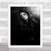 Monochrome Studio Girl Dark Smoke Otus Czech Republic Wall Art Print