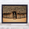 Mursi Home Ethiopia Tribe Hut Sit Sitting Africa Indigenous Ethnic Art Print
