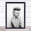 Quiet Silence Finger Hush Woman Wall Art Print