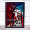 Red White Fashion Purse Stairs Outside Sunglasses Woman Hat Wall Art Print