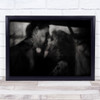 Shadows The Kiss Passion Face Romance Romantic Grainy Man Wall Art Print