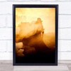 Solitude Gold Golden Double Exposure Hat Light Dress Wall Art Print