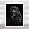 Street in a village close to Delhi India Veil Eyes Face People Woman Art Print