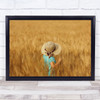 Summertime Summer Field Crops Kid Child Girl Childhood Person Straw Art Print
