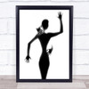 Touch Abstract Person Hands Silhouette Graphic Woman Fingers Wall Art Print