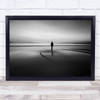 Walking To Nowhere Panning Seascape Beach Spain Figure Coast Art Print