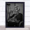 Woman Of Cartagena Old Colombia Lady Cigarette Chair Wall Art Print