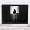 Woman Window Light Emotion Feeling Missing Longing Dress Wall Art Print
