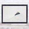 Snow Winter Storm Car Heron Hitchhiker Volkswagen Beetle Wall Art Print