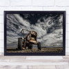 The Scream Iceland Old Tractor Abandoned Sky Clouds Rust Rusty Wall Art Print