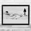 I hate this foul weather Winter Road Snow Street Dog Wall Art Print