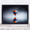 Reflection Balloon Air Paracadute Extreme Sport Moon Stars Lake Sky Art Print