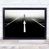 Sign Arrow Pointing Direction Fog Parking Lot Wall Art Print