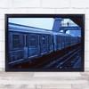 The Train Silhouette Loneliness Station Railroad Wall Art Print