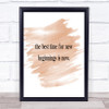 Best Time For New Beginnings Quote Print Watercolour Wall Art