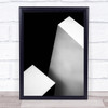 Nero Bianco White Dusseldorf Blocks Germany Abstract Graphic Wall Art Print