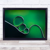 Shifting Shapes Abstract Oil Water Bubbles Movement Motion Green Wall Art Print