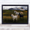 Evening Performance Horse Horses Galloping Animal Animals Trio Wall Art Print