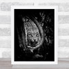 Leopard's Lair Leopard Africa Kruger Fangs Angry Fear Roar Cry Dark Art Print
