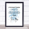 Someone's Mind Inspirational Quote Print Blue Watercolour Poster