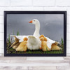 Mum's Protection Sorest Duck Ducklings Cute Chickens Chicks Young Baby Art Print