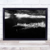 Penguin Shot Underwater Dark Speed Wall Art Print