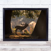 Stag Deer Antler Antlers Breath Air Cold Morning Autumn Wall Art Print