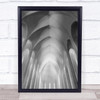 Abstract Church Cathedral Indoors Ceiling Vaulting Perspective High Art Print