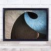 Concrete Wave Spiral Staircase Abstract Nautilus Swirl Twirl Curve Art Print