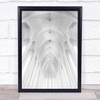 Hallgrimskirkja Church In Iceland Cathedral Ceiling Look Up Arches Art Print