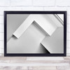 Intimate Abstract Architecture White Lines Shapes Ceiling Shadow Wall Art Print
