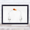 Jump Goldfish Gold Golden Glass Water Wall Art Print