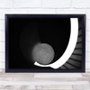 Lisbon Portugal Graphic Stairs Staircase Dark Wall Art Print
