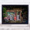 Old Car City Shop Store USA United States America Architecture Wall Art Print