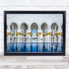 Perfect Symmetry Architecture Mosque Faith Uae Water Pool Wall Art Print