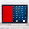 Red White Blue Copenhagen Abstract Building Facade Windows Creative Art Print