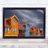 Reitdiep Architecture Colourful Houses Tiling Roof Wall Art Print