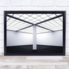 Room Empty Office Ceiling Geometry Shapes Architecture Pillar Abstract Art Print