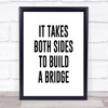 Both Sides Quote Print Poster Typography Word Art Picture