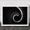 Stairs Staircase Graphic Shapes Geometry Symmetry Swirl Wall Art Print