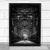 Steel walk Elbe Hamburg Bridge Port Metal Old Architecture Wall Art Print