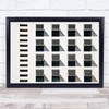 Sunscreen Shadows Fenestration Windows Facade Blinds Repetition Wall Art Print