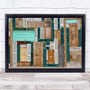 The Doors Architecture Door Abstract Wood Facade Wall Art Print