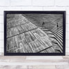 White Stairs Man Woman Flow Repetition Wall Art Print